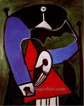 Woman in an Armchair 3 1927 cubist Pablo Picasso Oil Paintings